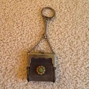 Vintage Mini Mesh Coin Purse Keychain